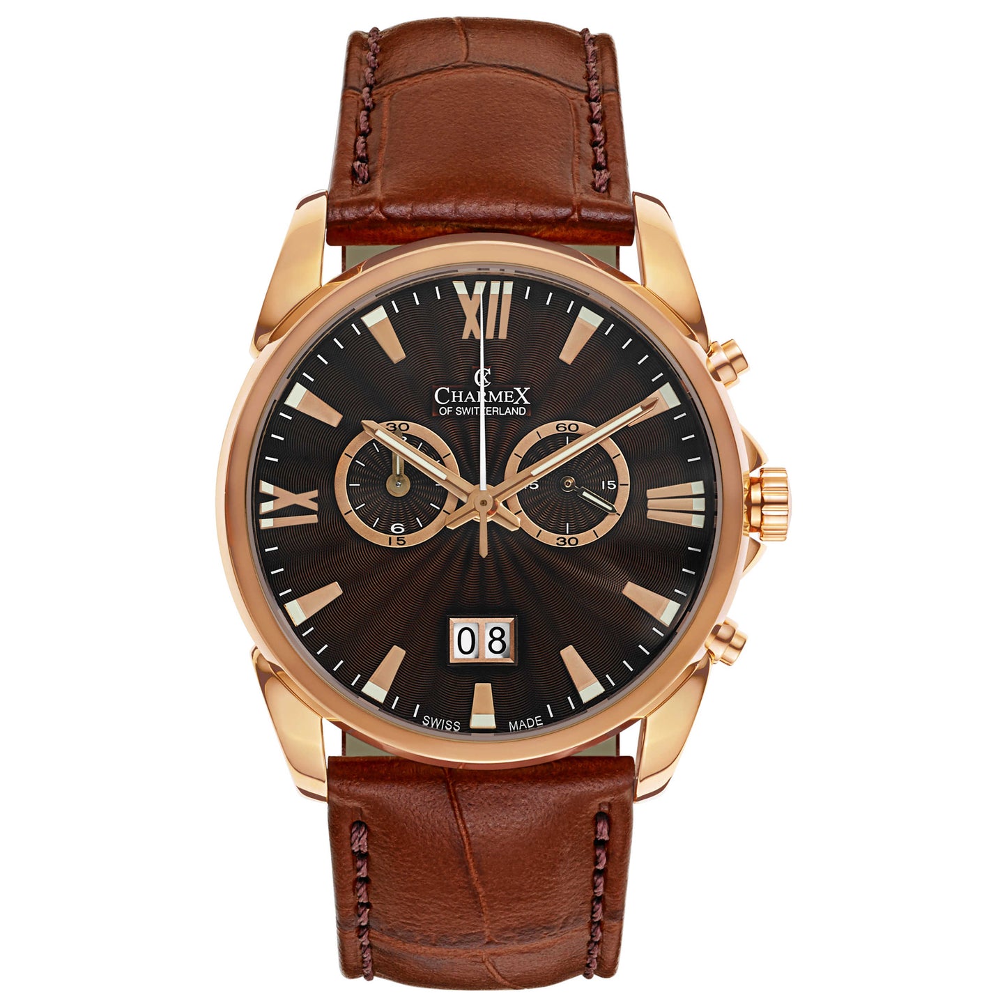 Front view of Charmex Geneva Men's Swiss Quartz (Battery-Powered) Watch 2662