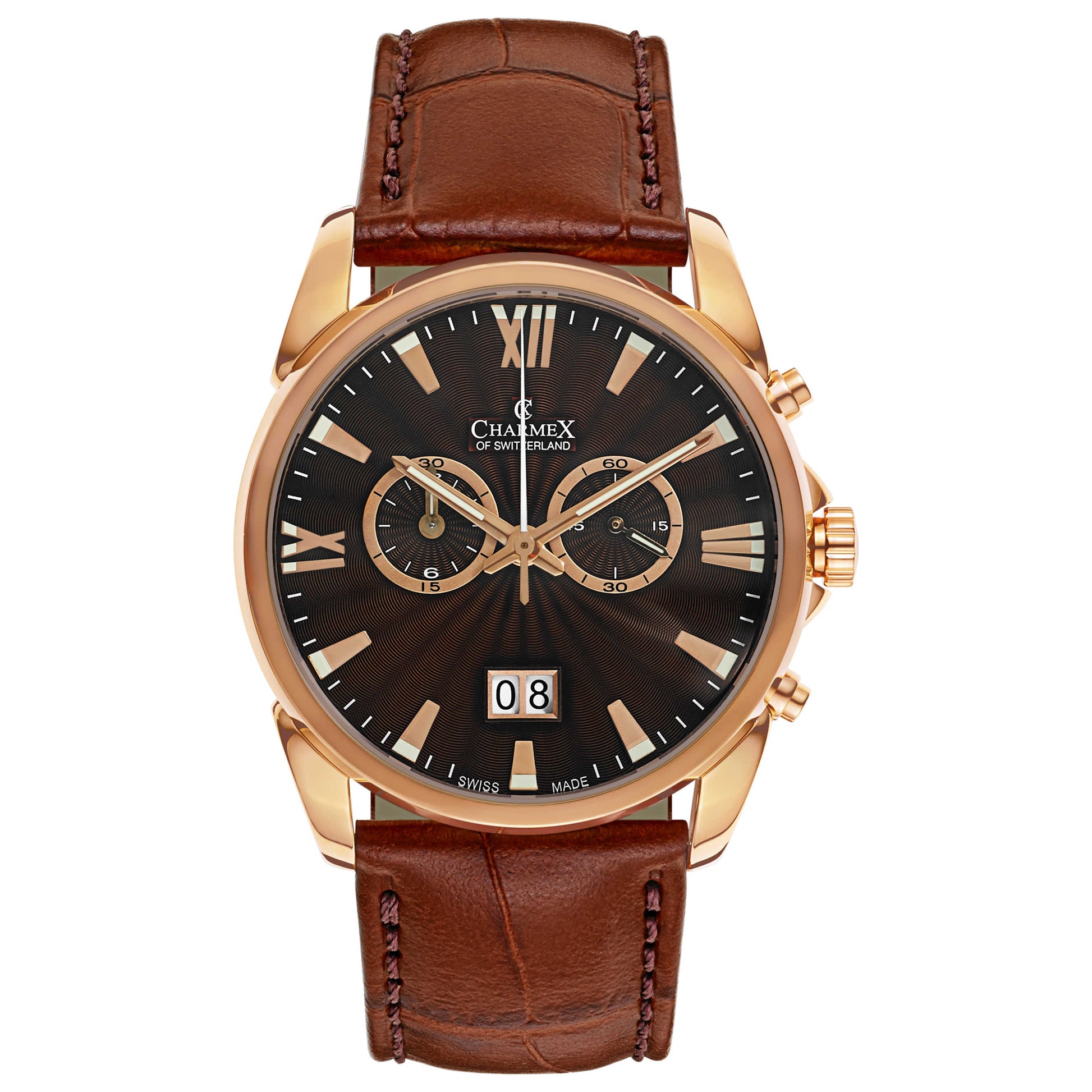 Front view of Charmex Geneva Men's Swiss Quartz (Battery-Powered) Watch 2662