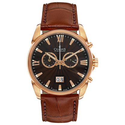 Front view of Charmex Geneva Men's Swiss Quartz (Battery-Powered) Watch 2662