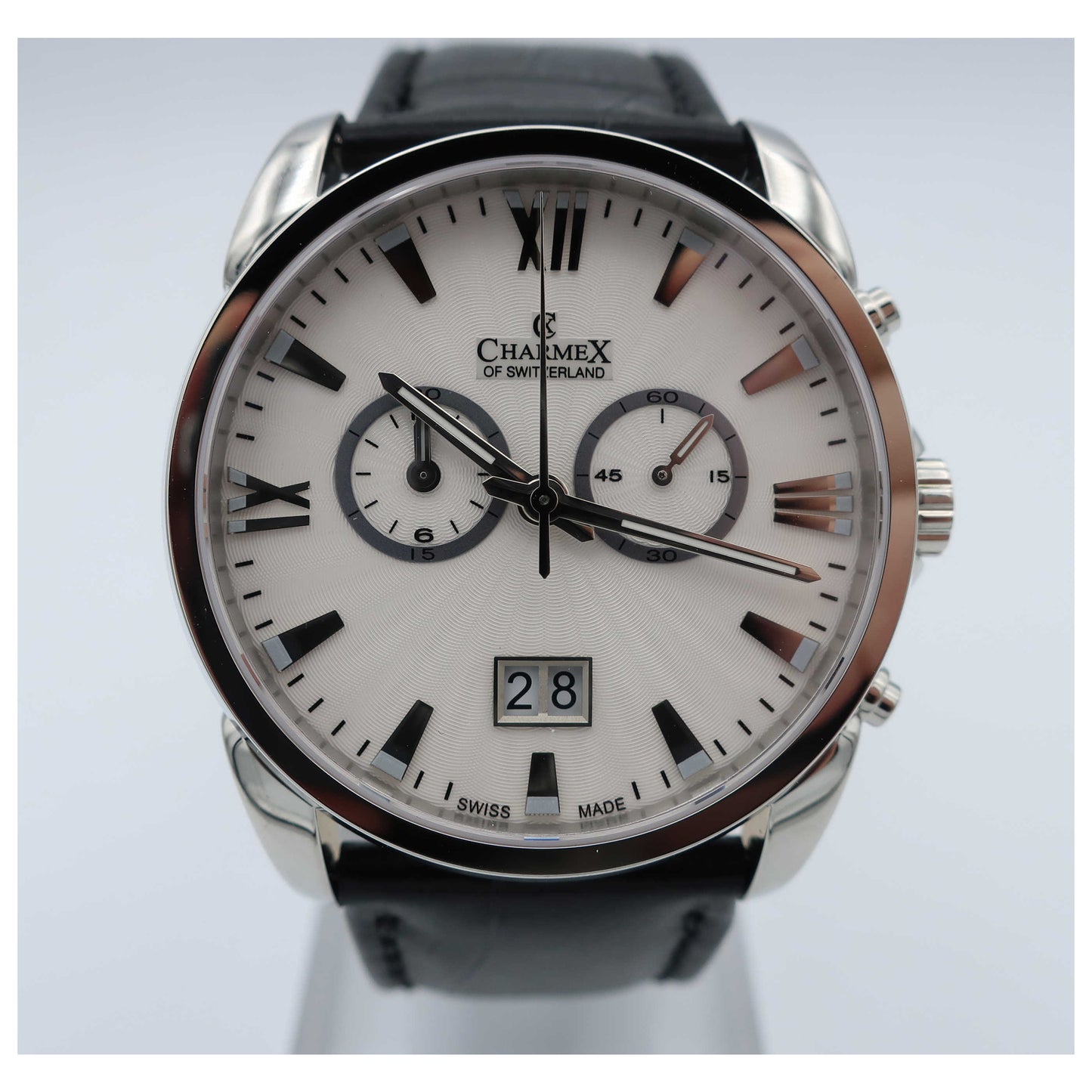 Front view of Charmex Geneva Men's Swiss Quartz (Battery-Powered) Watch 2665-SD