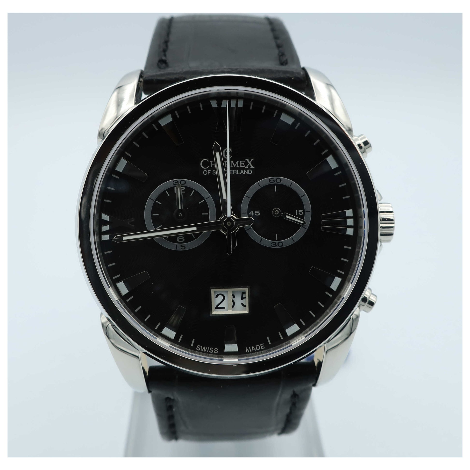 Front view of Charmex Geneva Men's Swiss Quartz (Battery-Powered) Watch 2666-SD