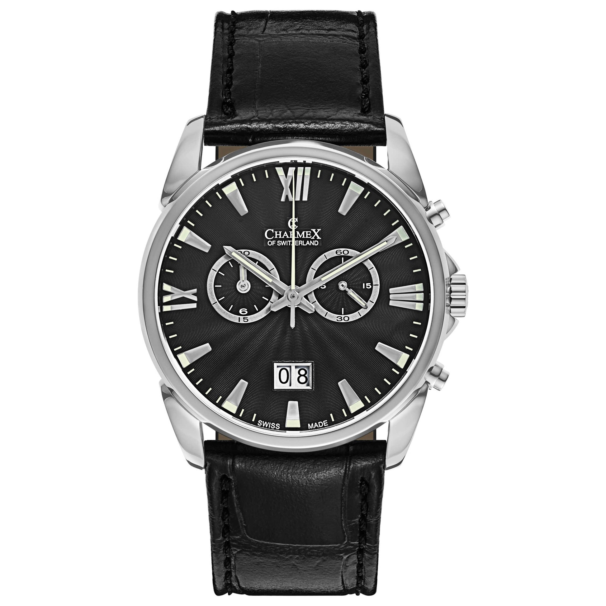 Front view of Charmex Geneva Men's Swiss Quartz (Battery-Powered) Watch 2666