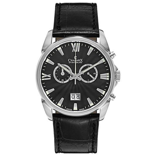 Front view of Charmex Geneva Men's Swiss Quartz (Battery-Powered) Watch 2666