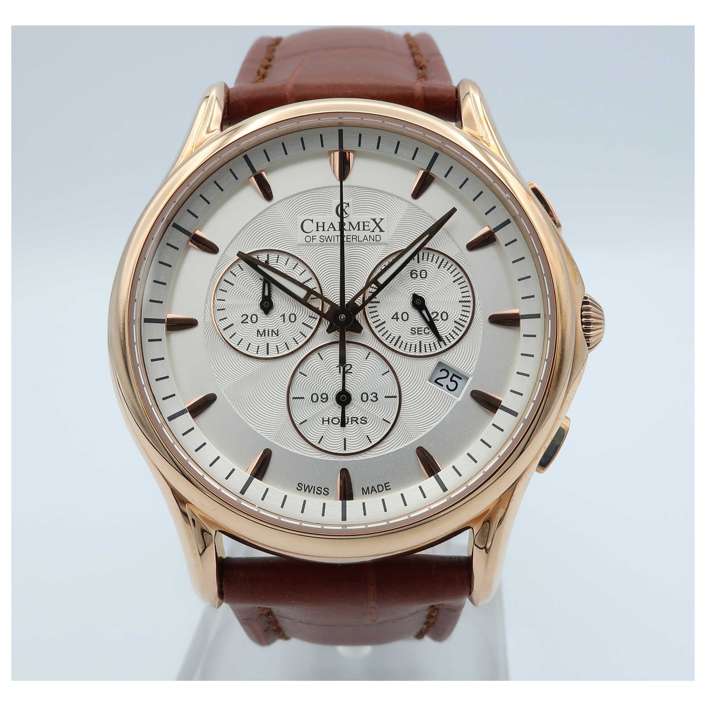 Front view of Charmex Silverstone Men's Swiss Quartz (Battery-Powered) Watch 2675-SDV