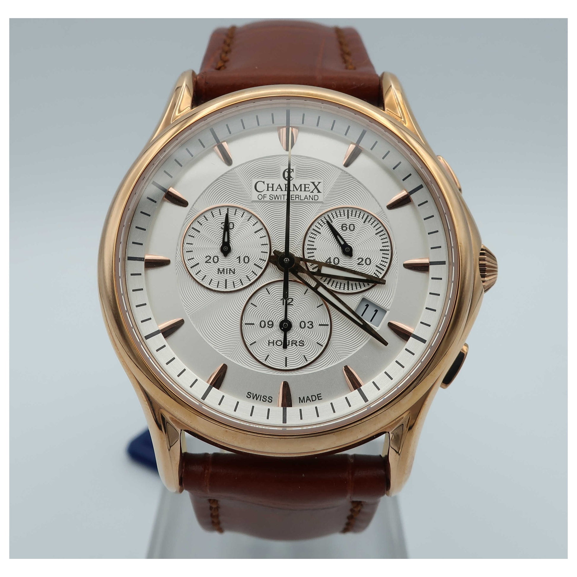 Front view of Charmex Silverstone Men's Swiss Quartz (Battery-Powered) Watch 2675-SD