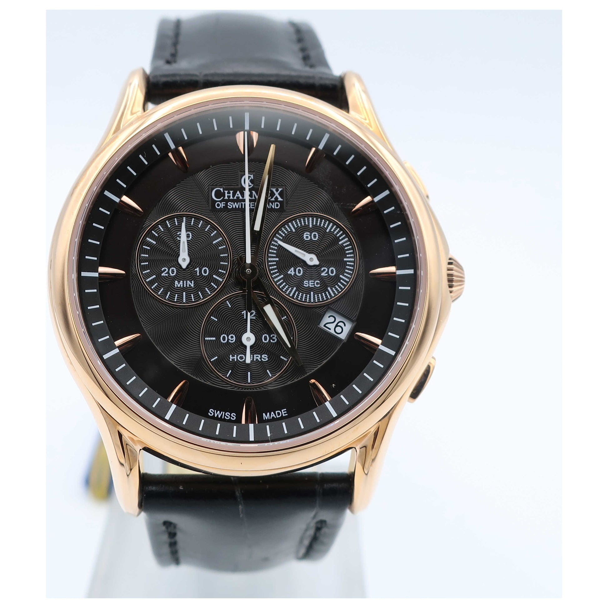 Front view of Charmex Silverstone Men's Swiss Quartz (Battery-Powered) Watch 2676-SD