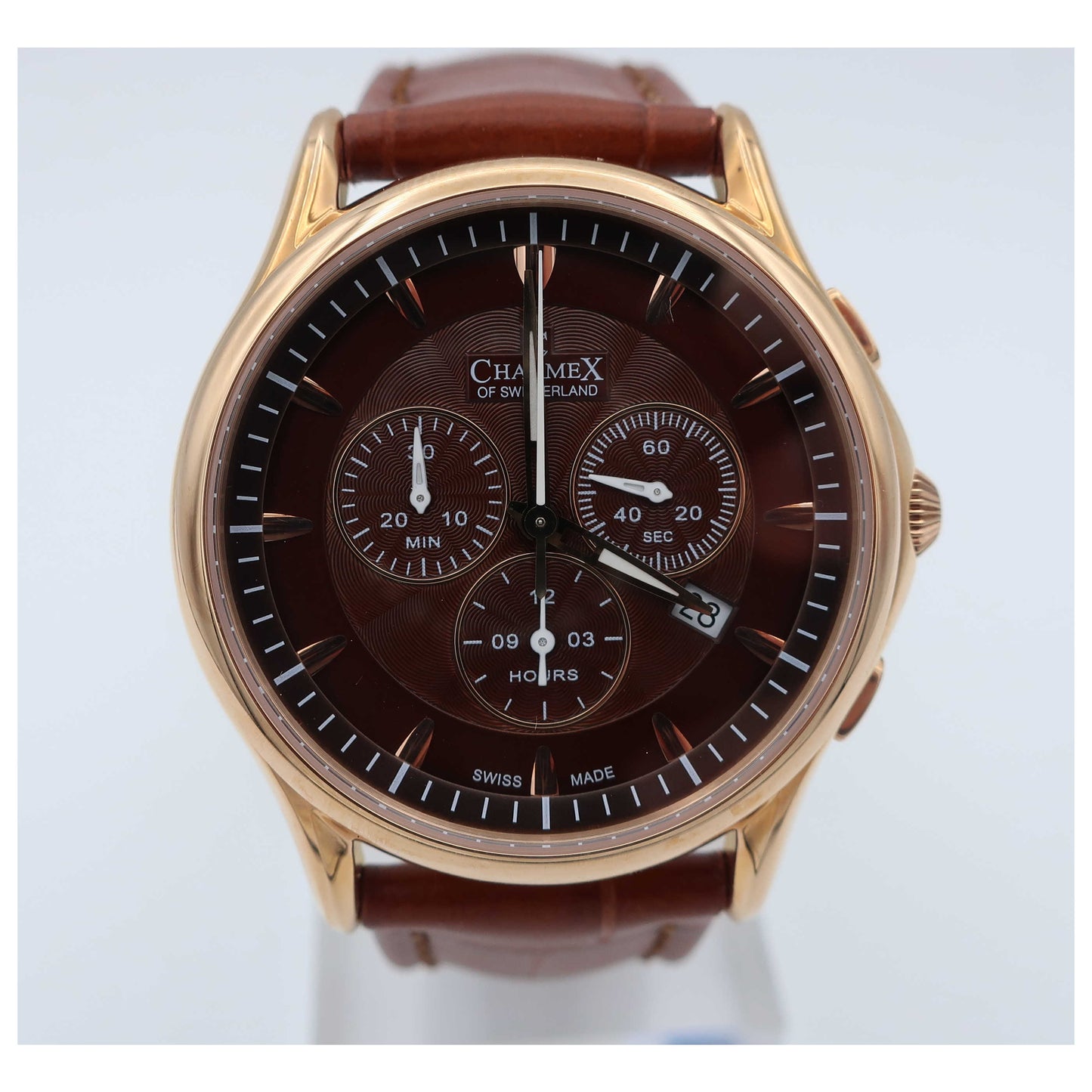 Front view of Charmex Silverstone Men's Swiss Quartz (Battery-Powered) Watch 2677-SD