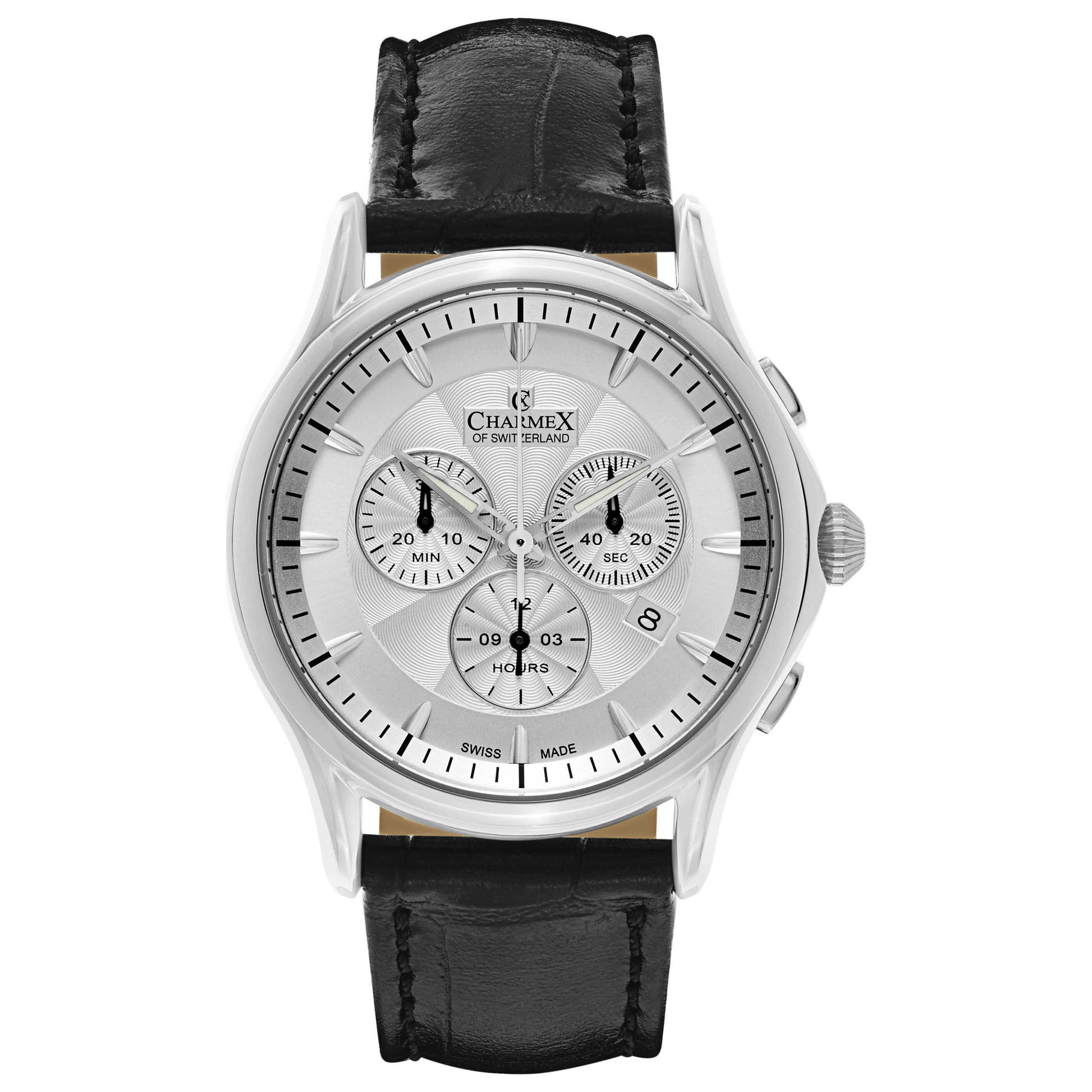 Front view of Charmex Silverstone Men's Swiss Quartz (Battery-Powered) Watch 2680