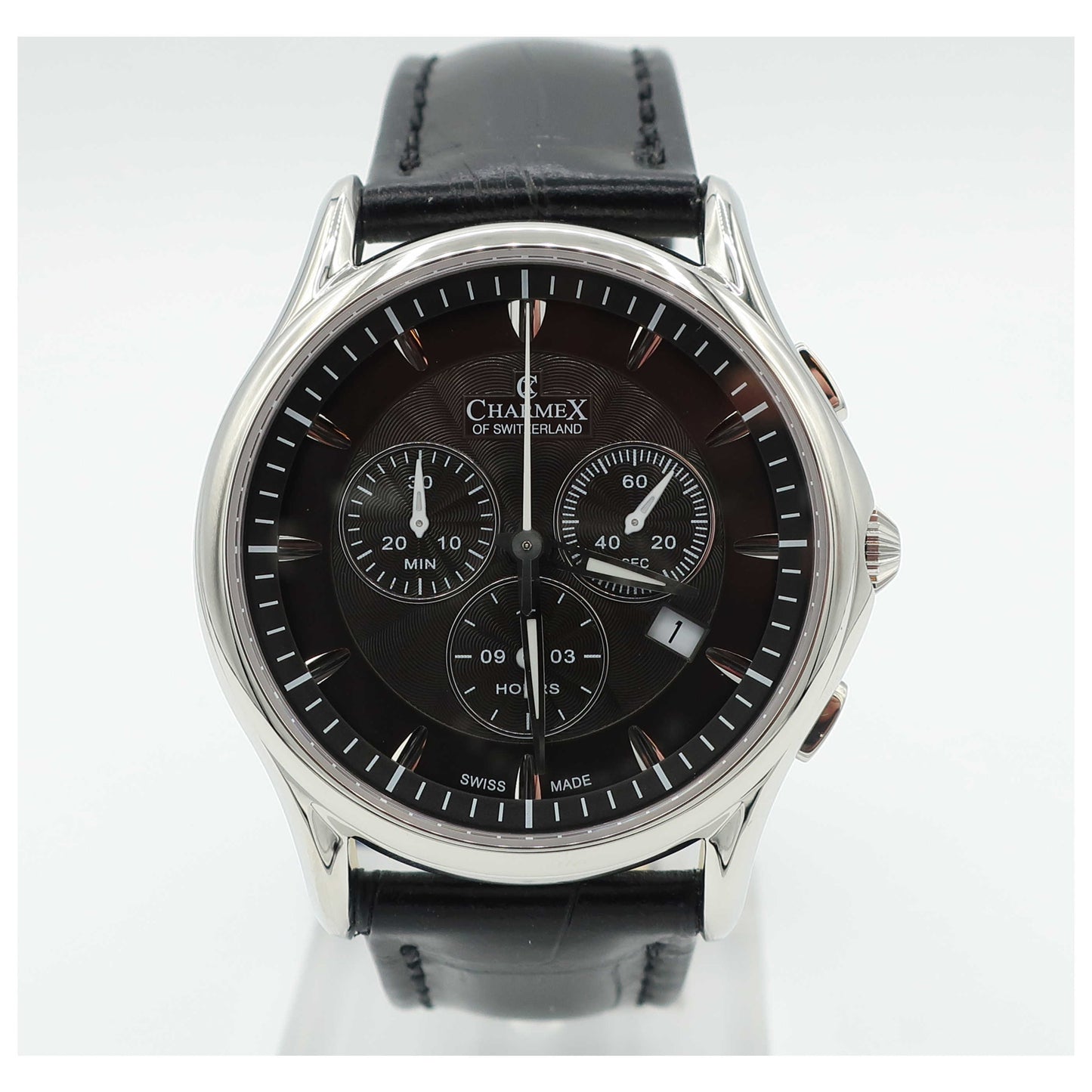 Front view of Charmex Silverstone Men's Swiss Quartz (Battery-Powered) Watch 2681-SD