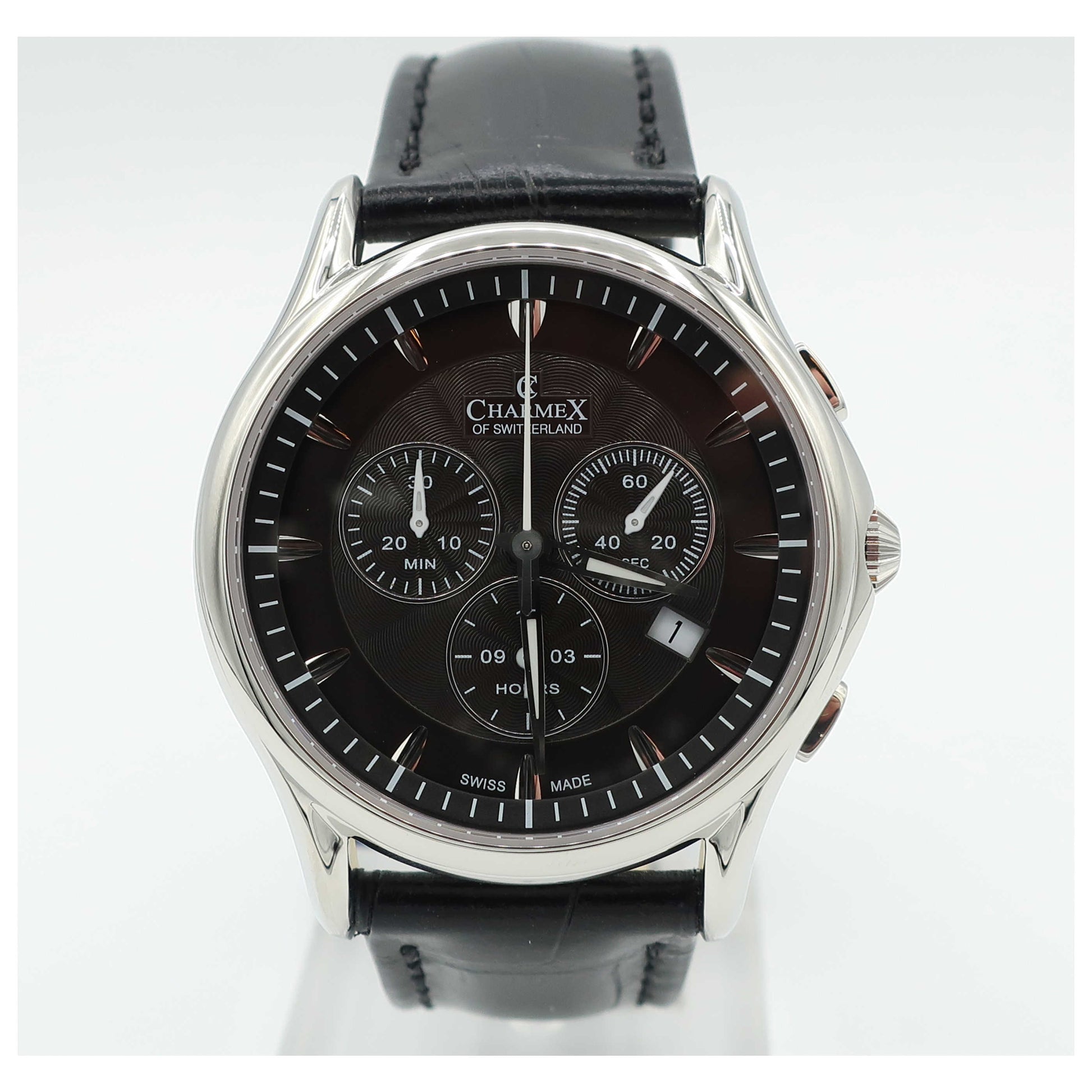 Front view of Charmex Silverstone Men's Swiss Quartz (Battery-Powered) Watch 2681-SD