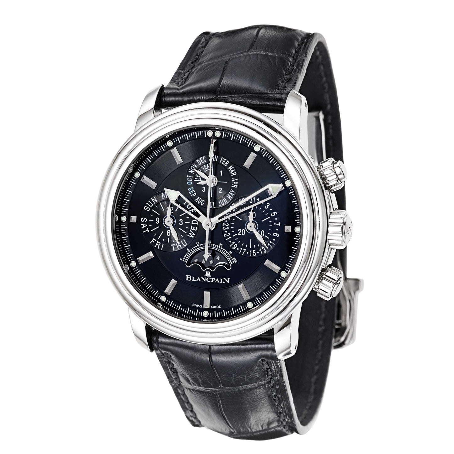 Front view of Blancpain Leman Men's Automatic Watch 2685F-1130A-53B