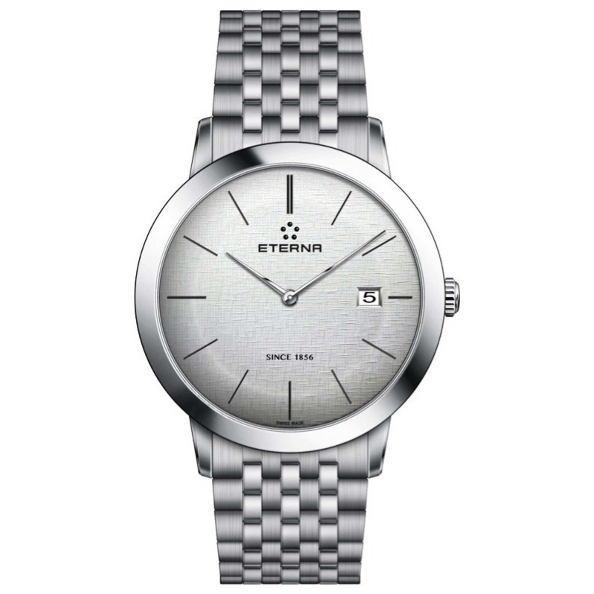 Front view of Eterna Eternity Men's Swiss Quartz (Battery-Powered) Watch 2710-41-10-1736