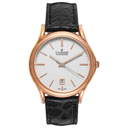 Front view of Charmex Madison Avenue Men's Swiss Quartz (Battery-Powered) Watch 2710