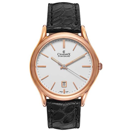 Front view of Charmex Madison Avenue Men's Swiss Quartz (Battery-Powered) Watch 2710