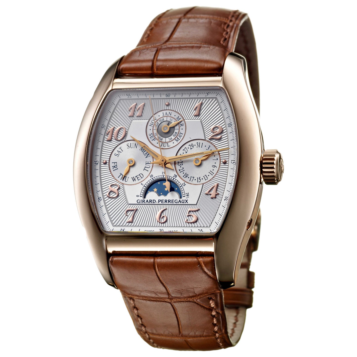 Front view of Girard-Perregaux Richeville Men's Watch 27220-52-162-BACA