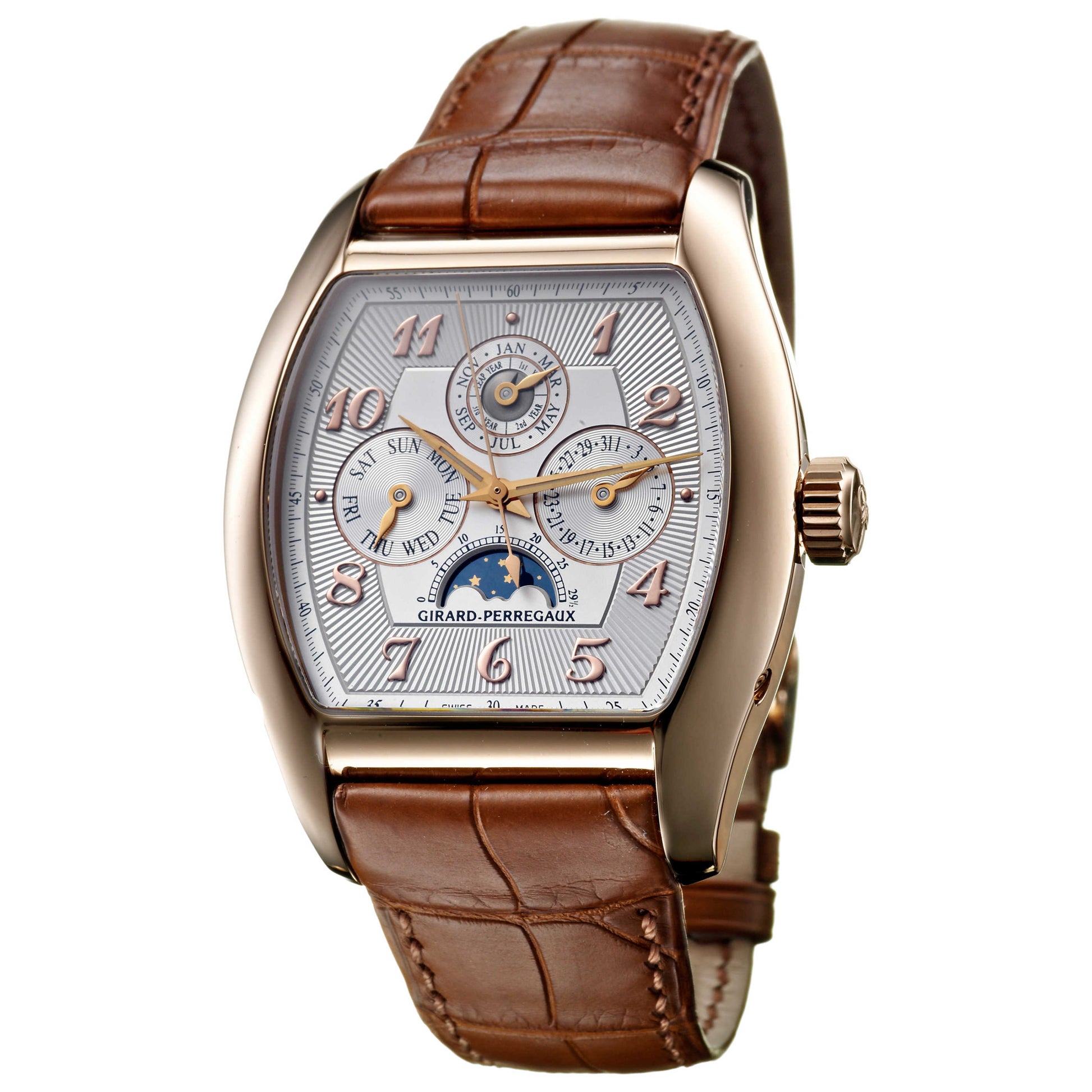 Front view of Girard-Perregaux Richeville Men's Watch 27220-52-162-BACA