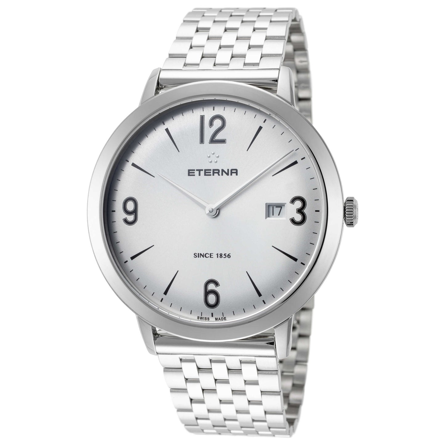 Front view of Eterna Eternity Men's Swiss Quartz (Battery-Powered) Watch 2730-41-13-1746