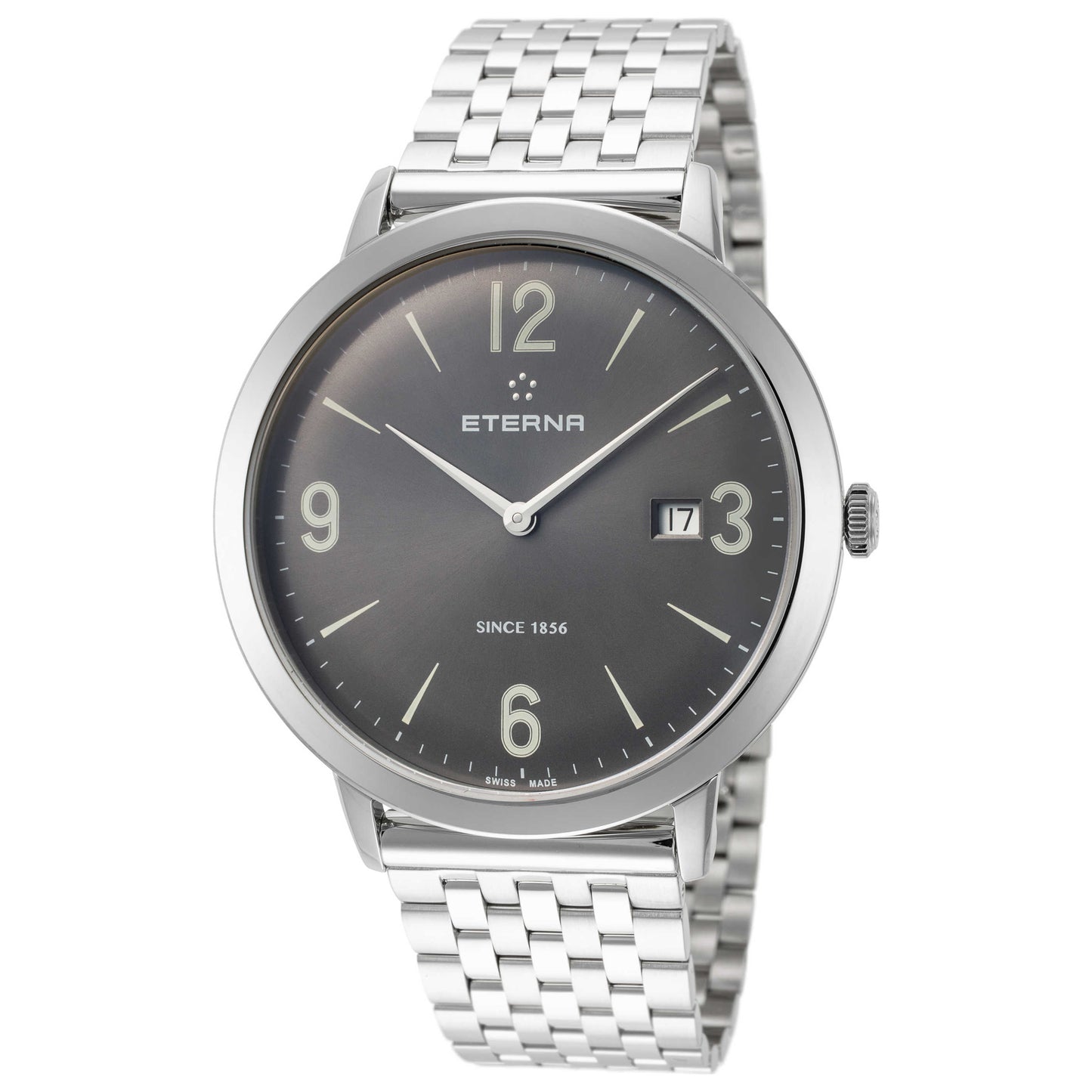 Front view of Eterna Eternity Men's Swiss Quartz (Battery-Powered) Watch 2730-41-58-1746