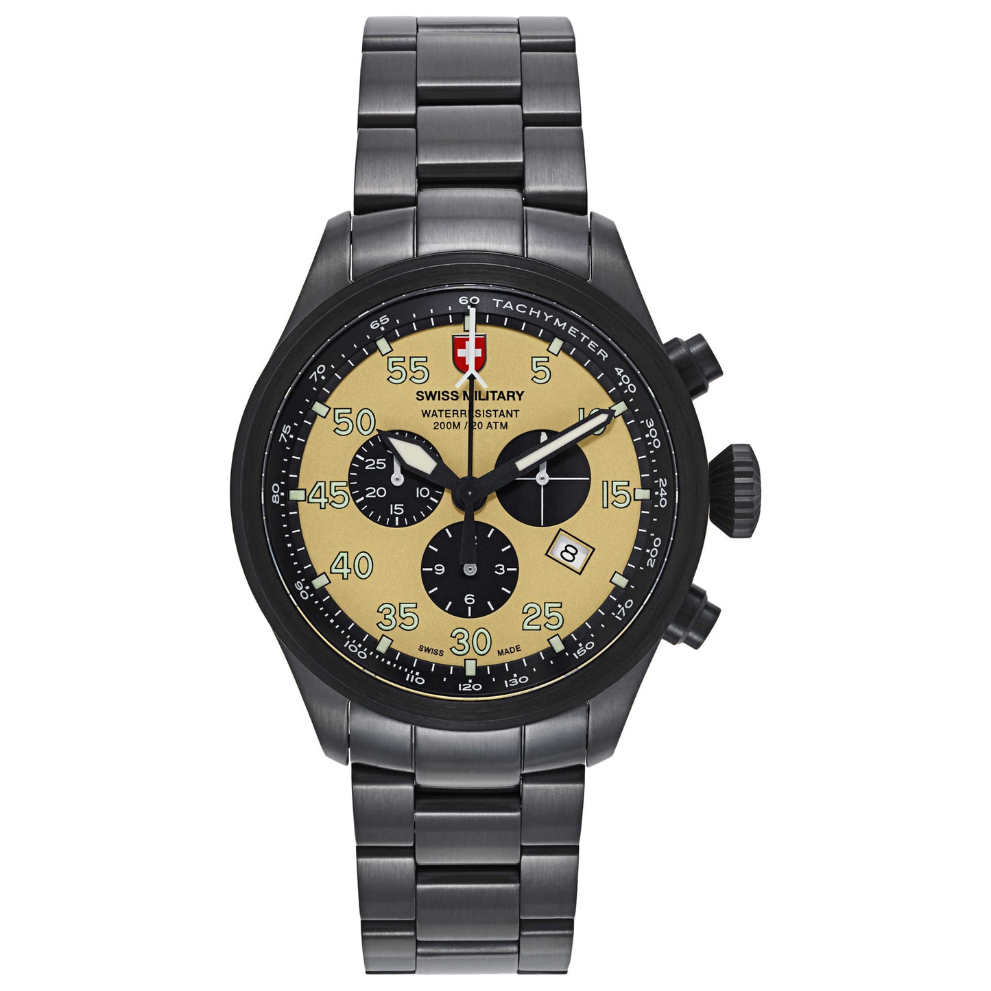 Front view of Swiss Military Hawk Men's Swiss Quartz (Battery-Powered) Watch 2733