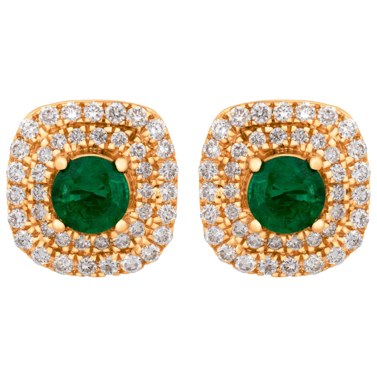 Front view of Tresorra Fashion Women's Earrings 275-YG-EM