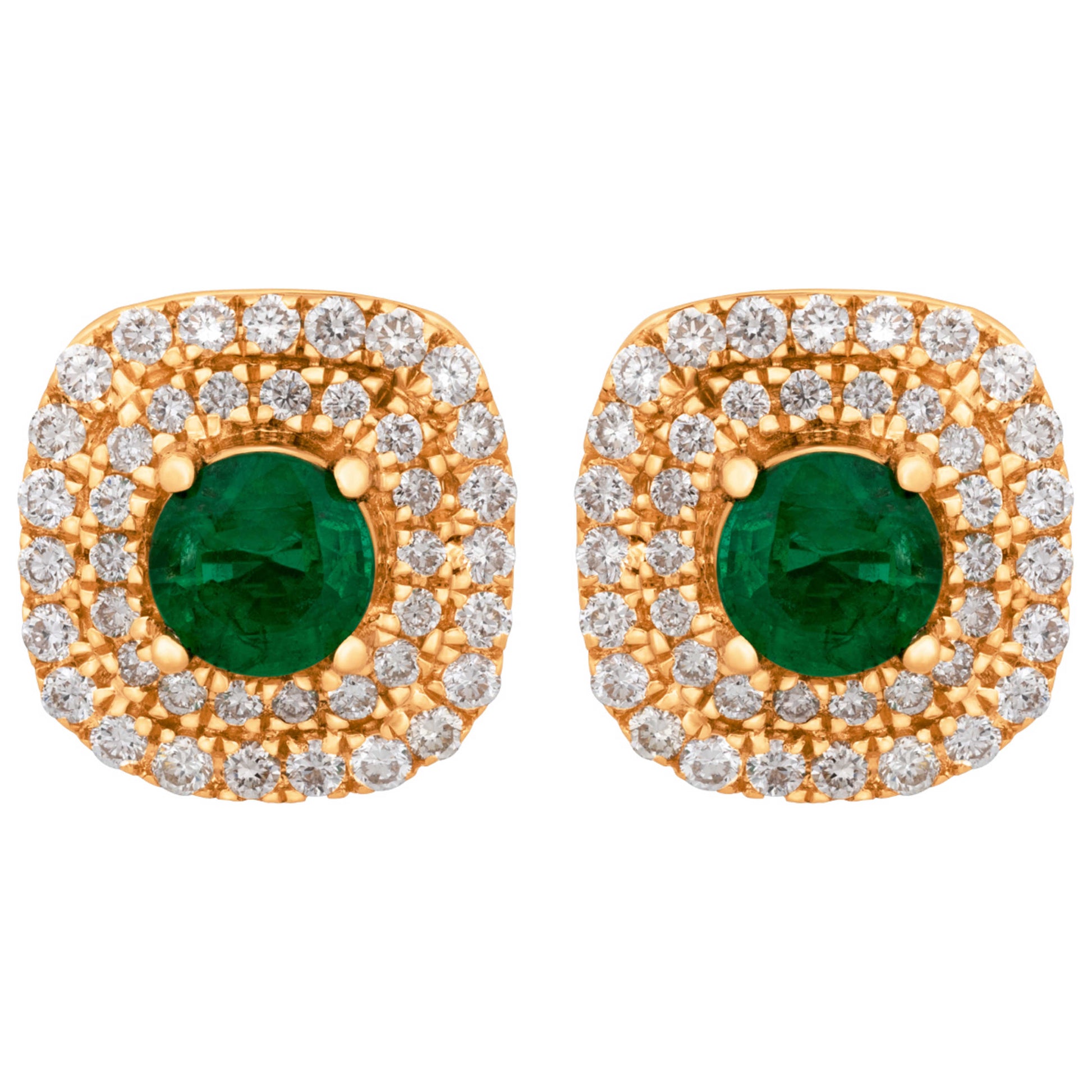 Front view of Tresorra Fashion Women's Earrings 275-YG-EM