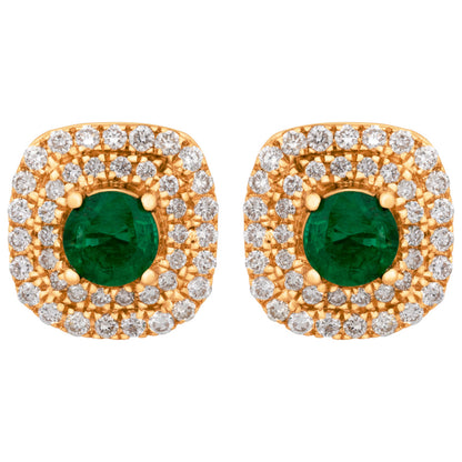 Front view of Tresorra Fashion Women's Earrings 275-YG-EM