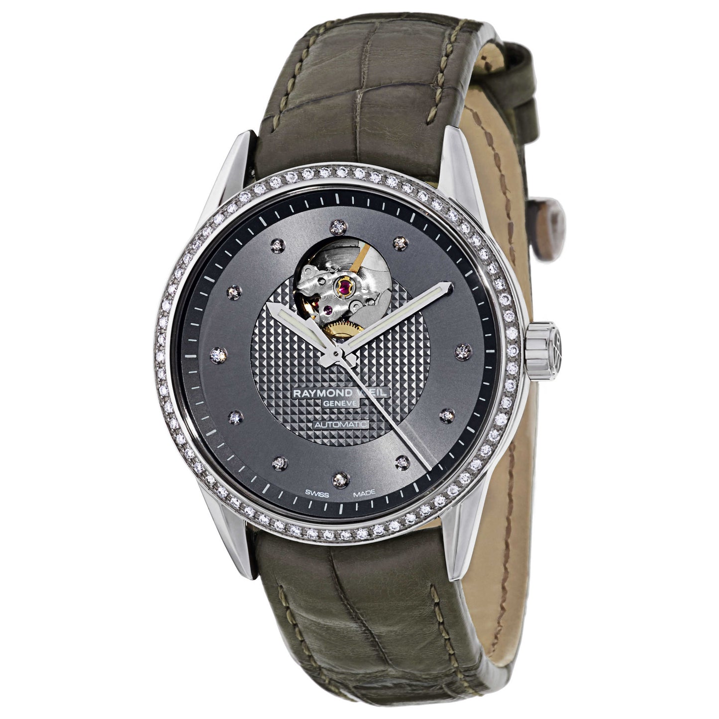 Front view of Raymond Weil Freelancer Women's Automatic Watch 2750-SLS-60081