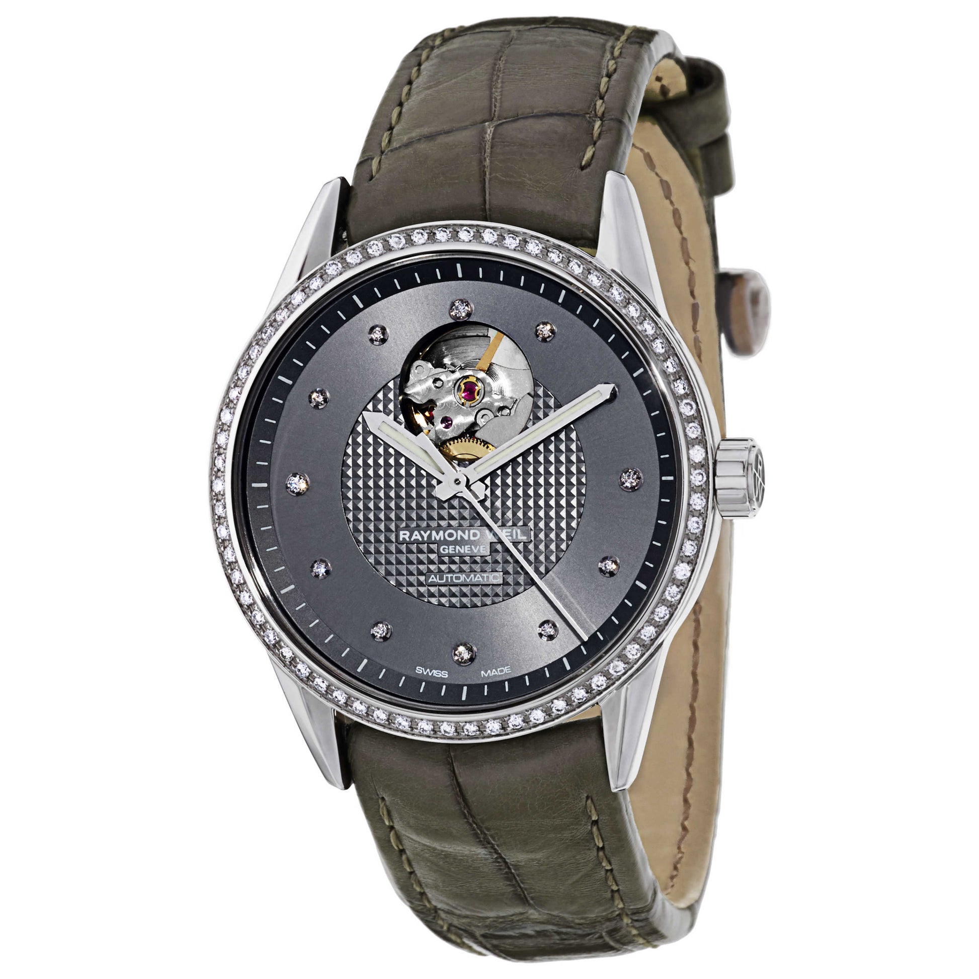Front view of Raymond Weil Freelancer Women's Automatic Watch 2750-SLS-60081