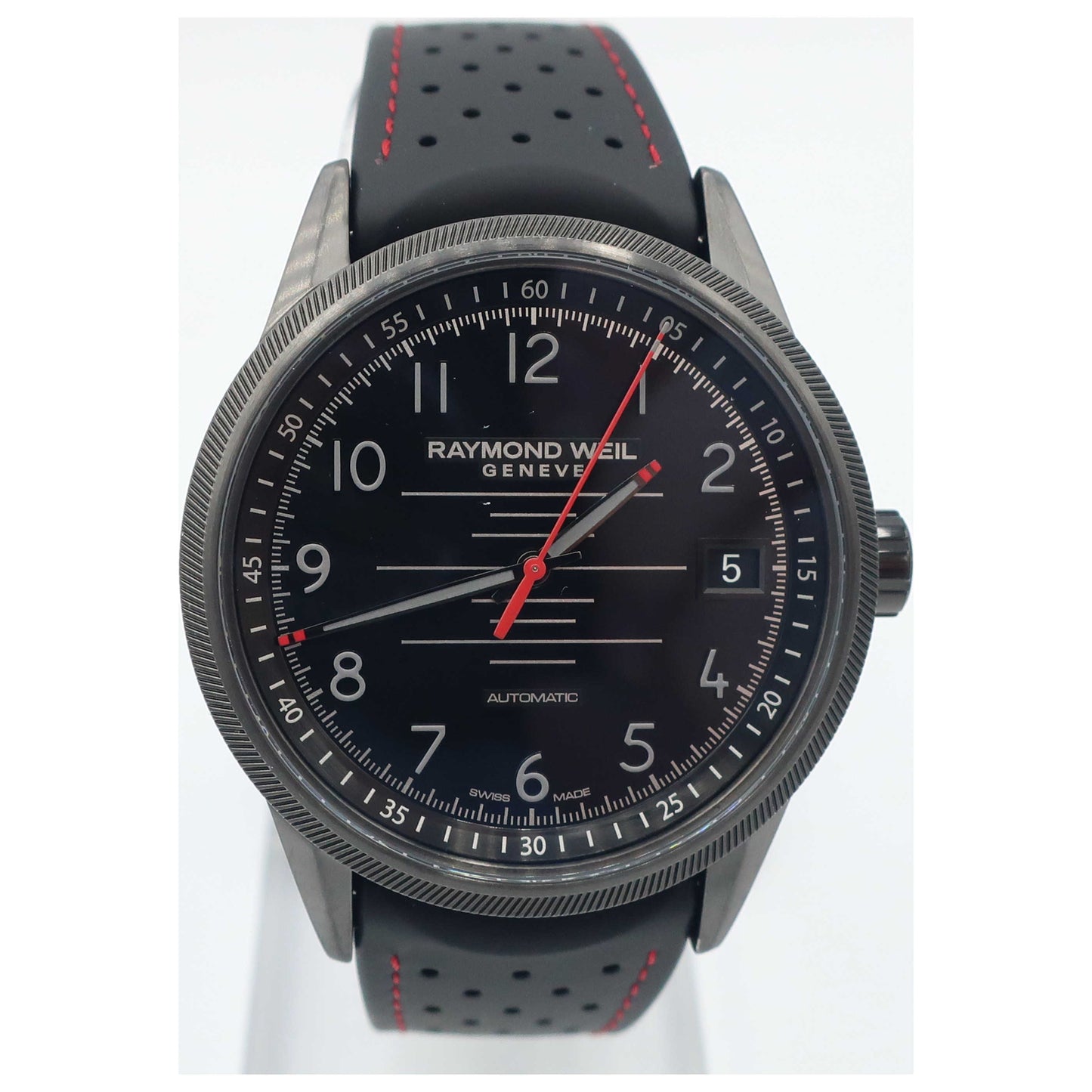 Front view of Raymond Weil Freelancer Men's Automatic Watch 2754-BKR-05200-SD
