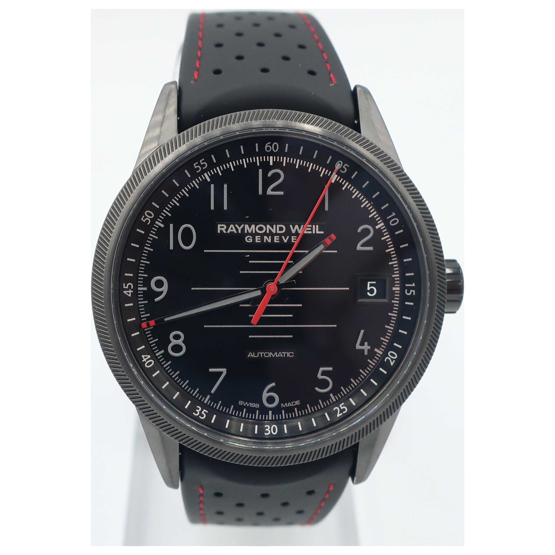 Front view of Raymond Weil Freelancer Men's Automatic Watch 2754-BKR-05200-SD