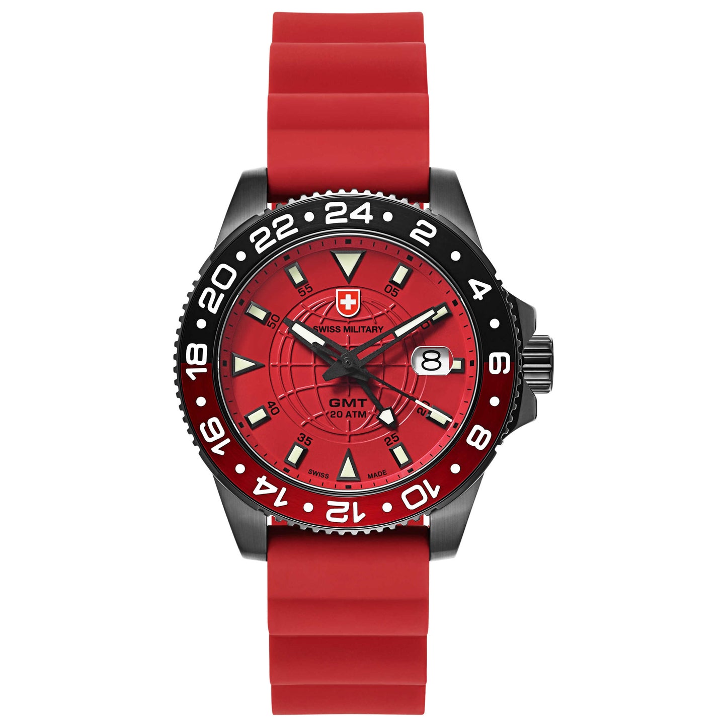 Front view of Swiss Military GMT Men's Swiss Quartz (Battery-Powered) Watch 27781