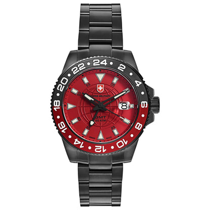 Front view of Swiss Military GMT Men's Swiss Quartz (Battery-Powered) Watch 2778