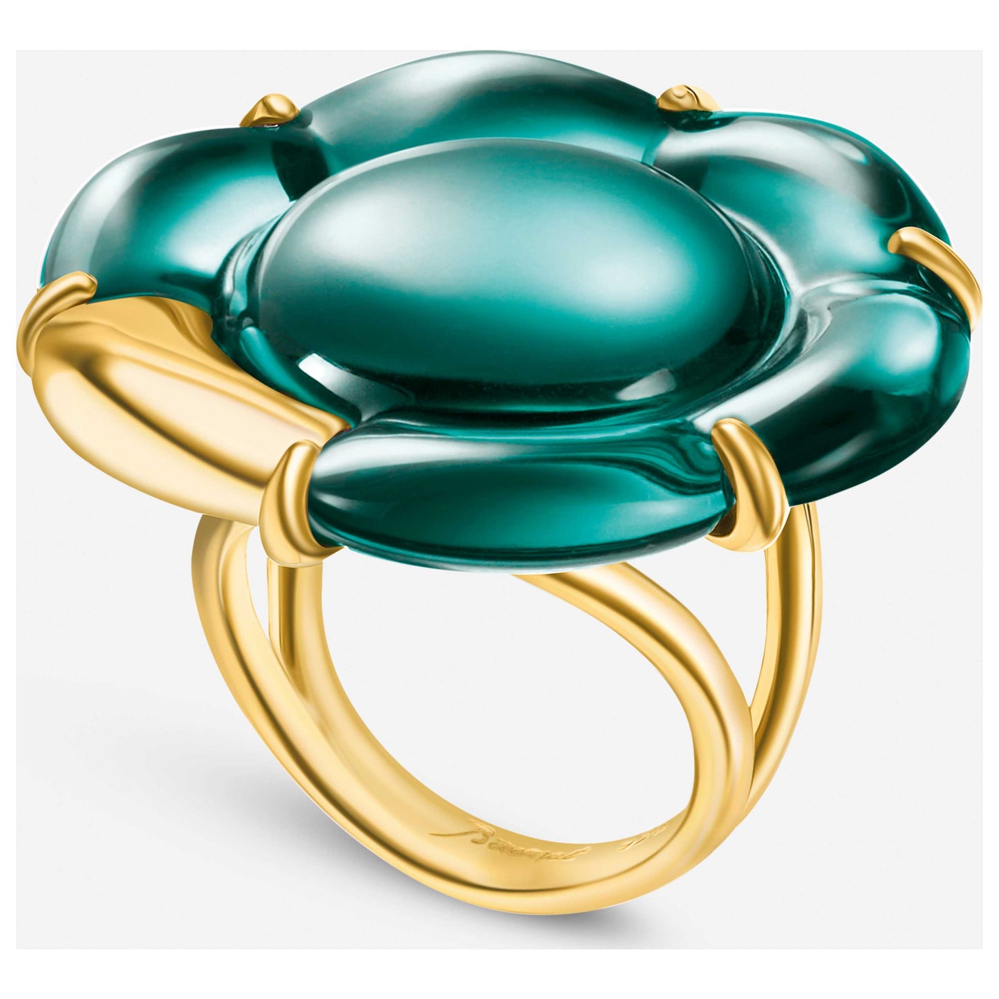 Front view of Baccarat B Flower Women's Ring 2807623