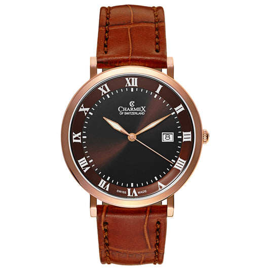 Front view of Charmex Copenhagen Men's Swiss Quartz (Battery-Powered) Watch 2807