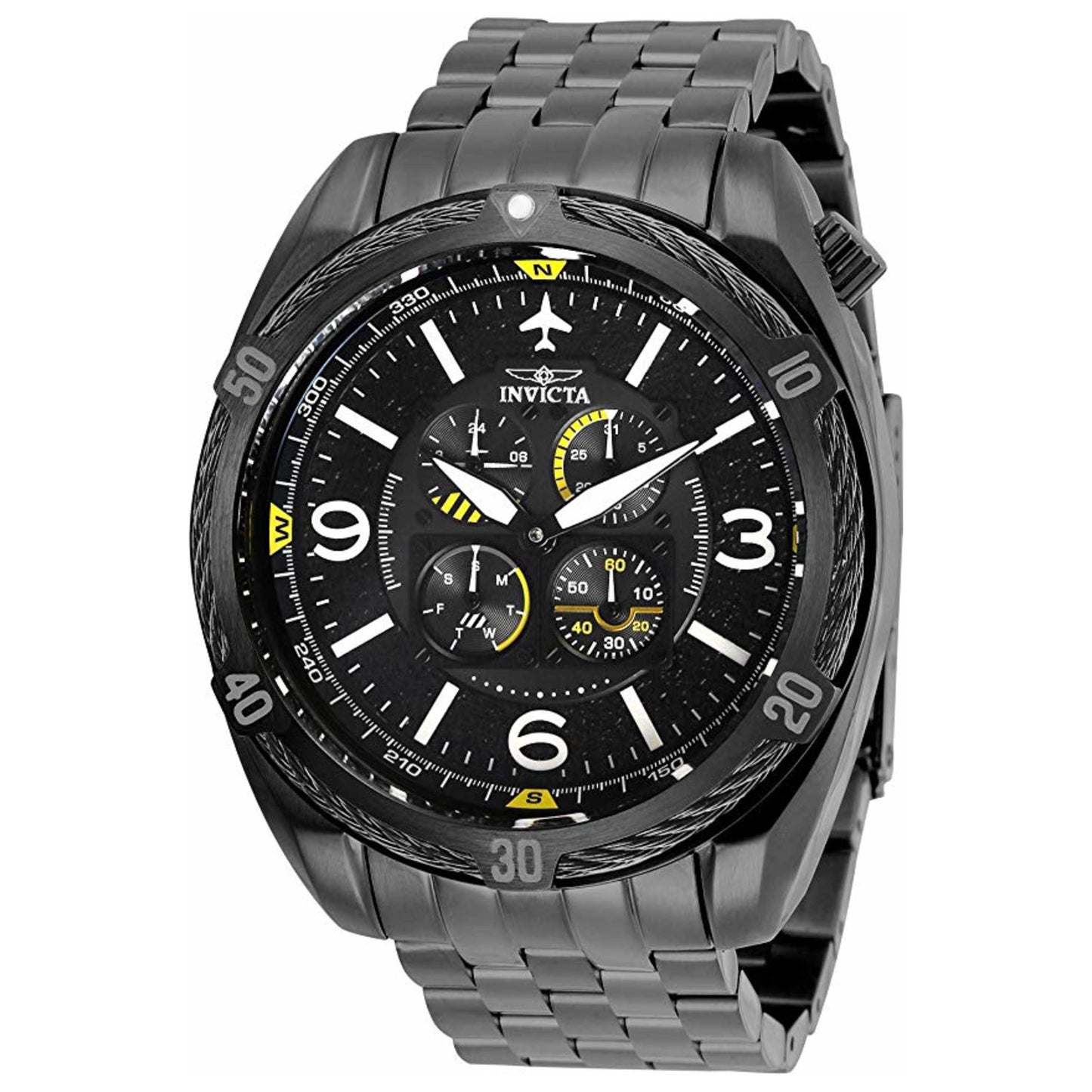 Front view of Invicta Aviator Men's Quartz Watch 28086