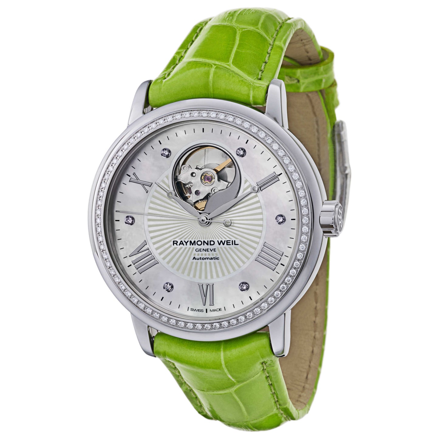 Front view of Raymond Weil Maestro Women's Automatic Watch 2827-LS5-00966