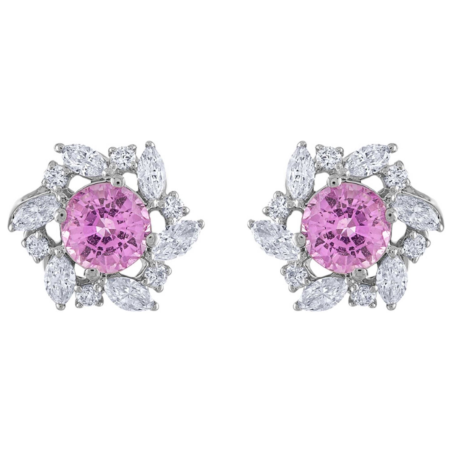 Front view of Tresorra Fashion Women's Earrings 283-WG-PS