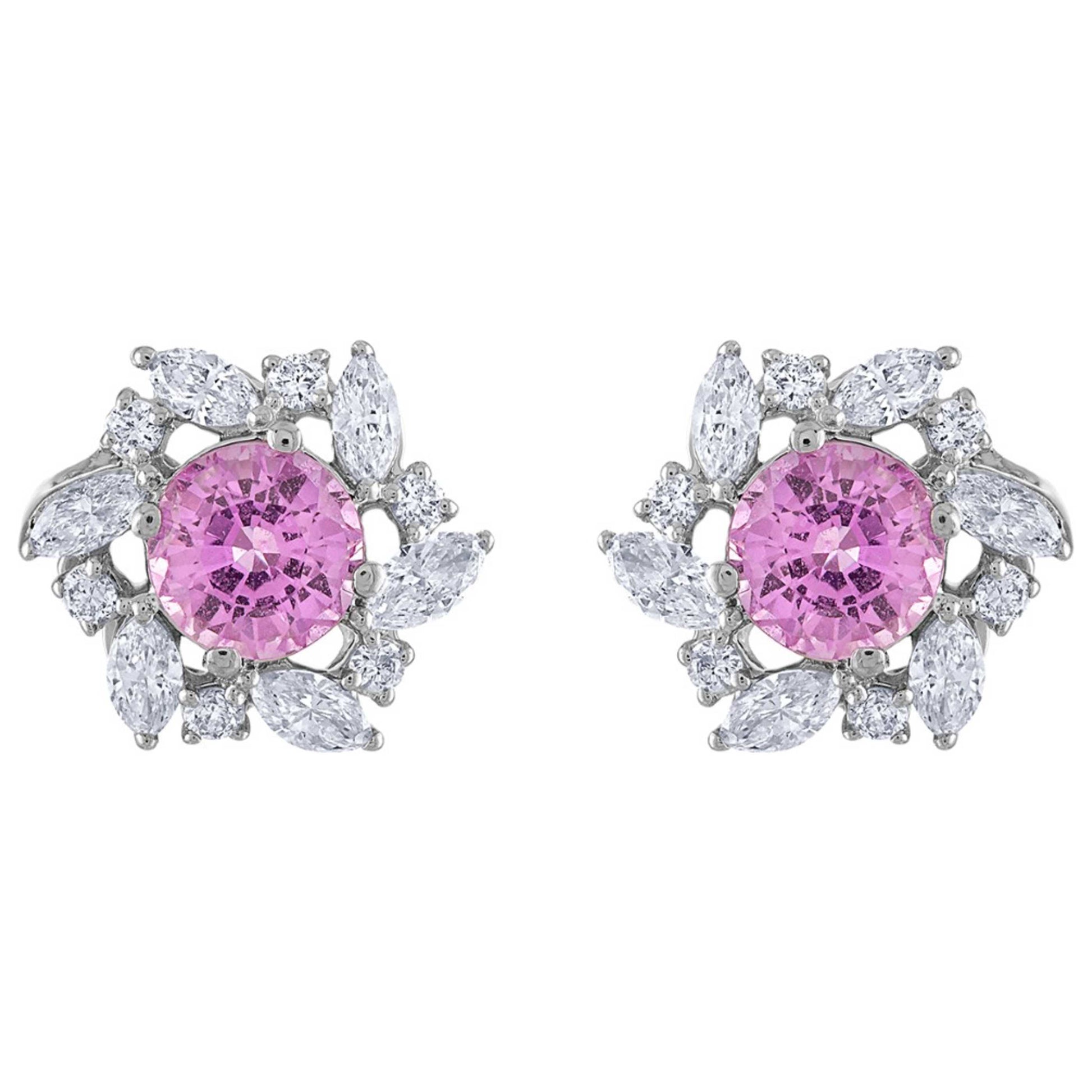 Front view of Tresorra Fashion Women's Earrings 283-WG-PS