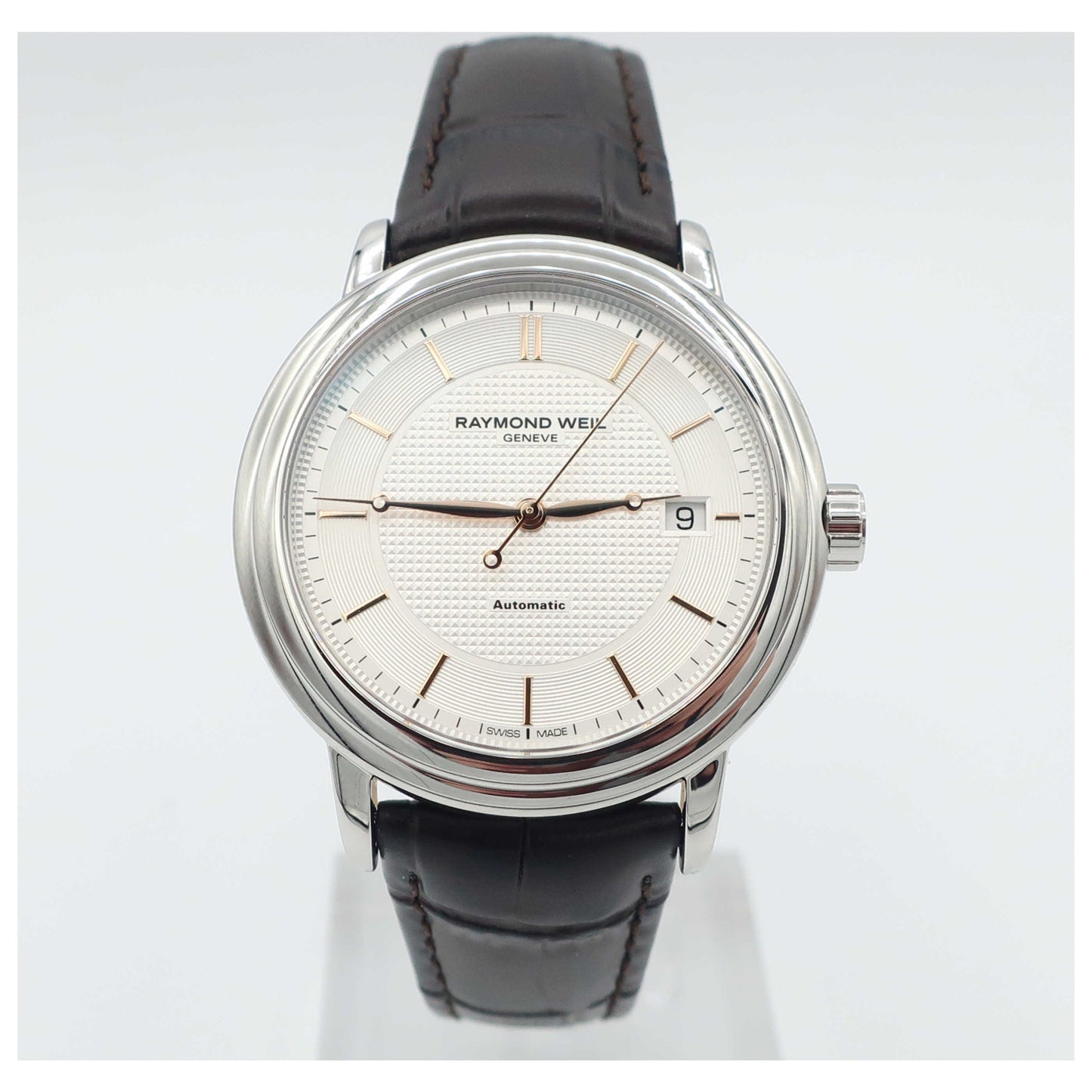 Front view of Raymond Weil Maestro Men's Automatic Watch 2837-SL5-65001-SD