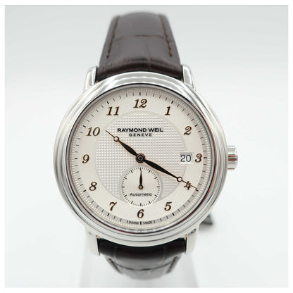Front view of Raymond Weil Maestro Men's Automatic Watch 2838-SL5-05658-SD