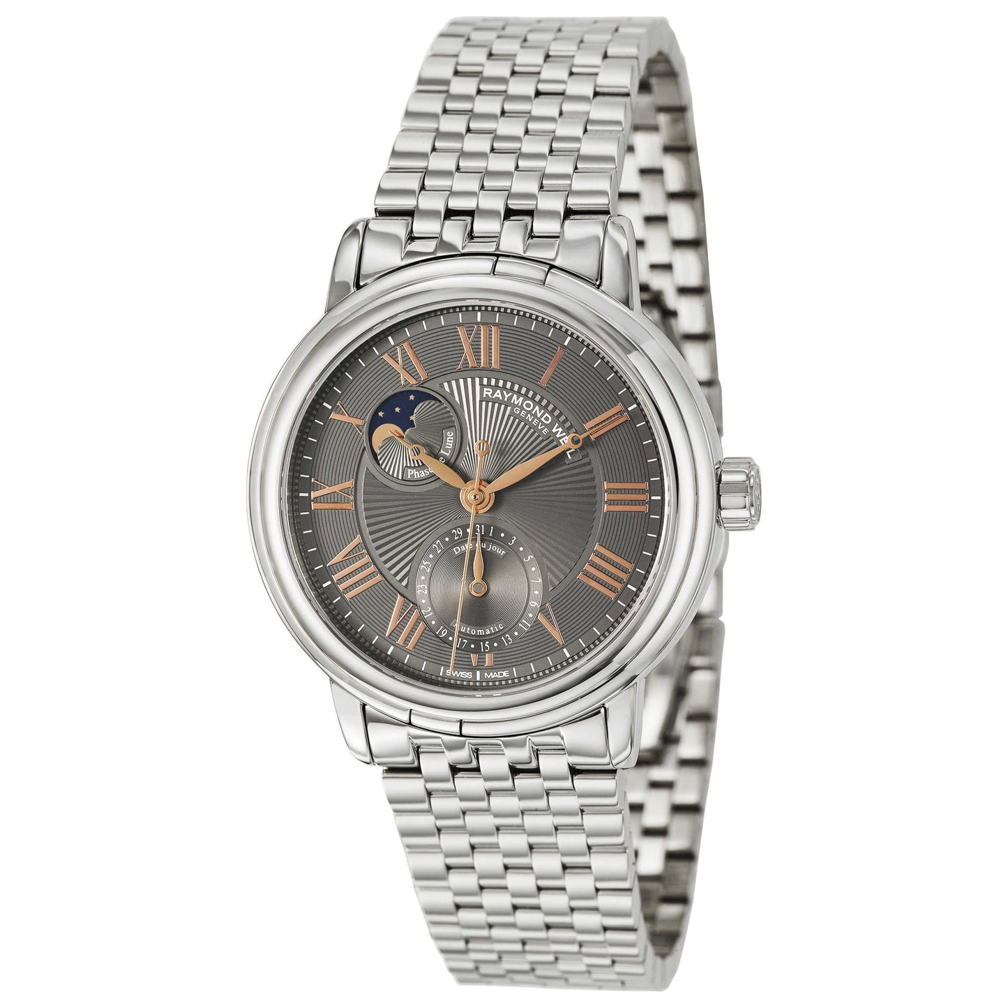 Front view of Raymond Weil Maestro Men's Automatic Watch 2839-ST5-00609