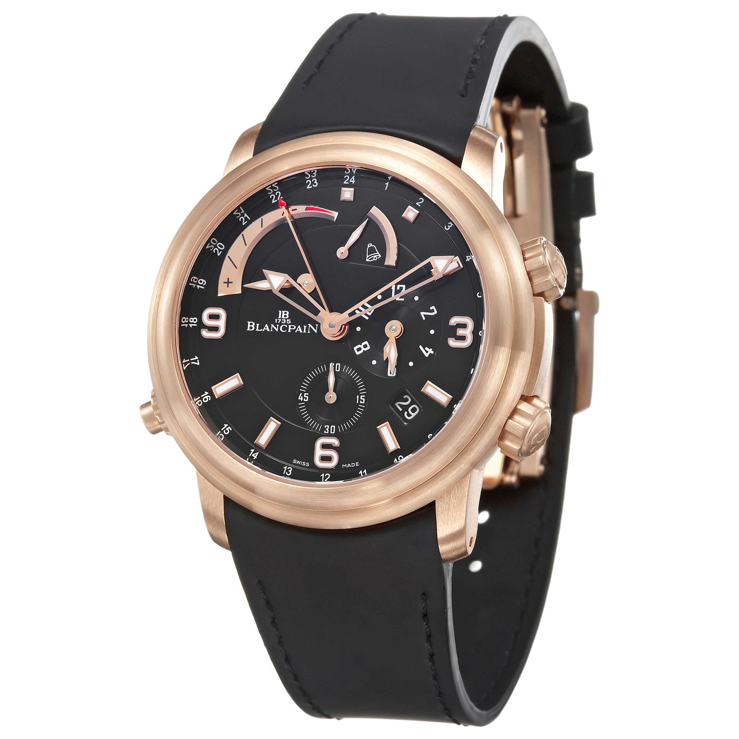 Front view of Blancpain Leman Men's Automatic Watch 2841-36B30-64B