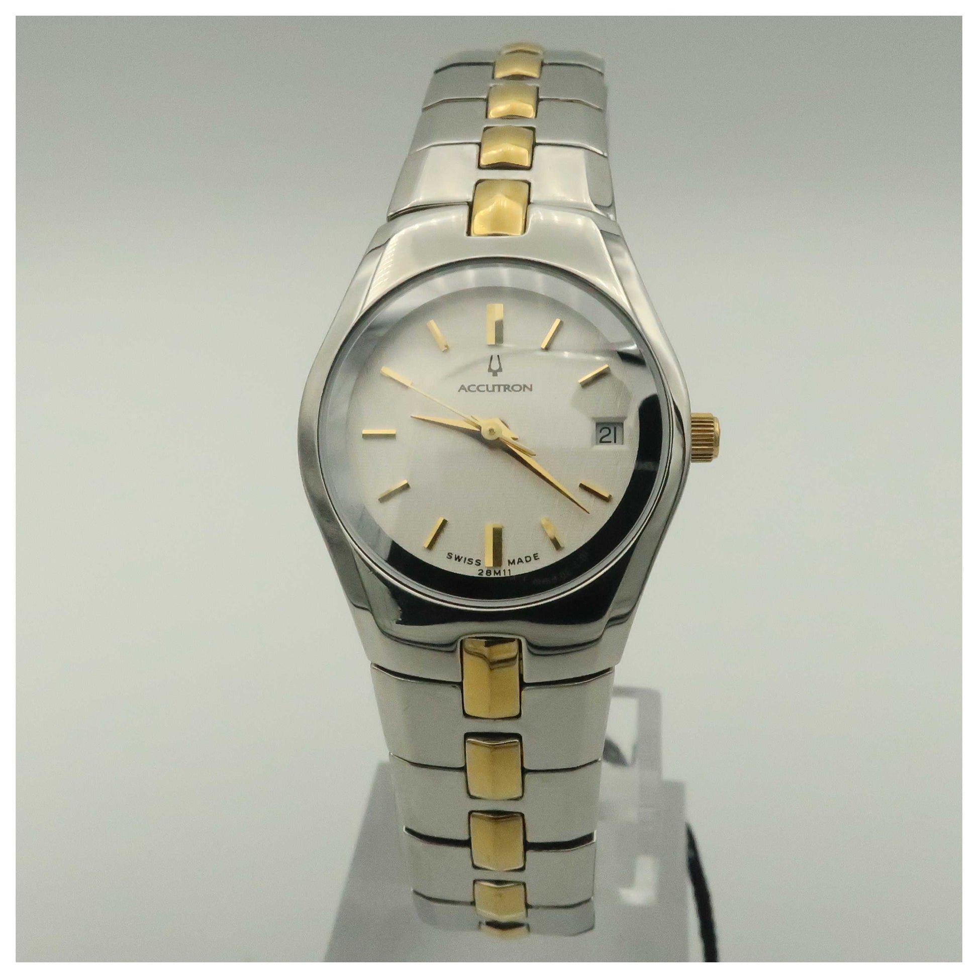 Front view of Bulova Accutron Lucerne Women's Swiss Quartz (Battery-Powered) Watch 28M11-PO