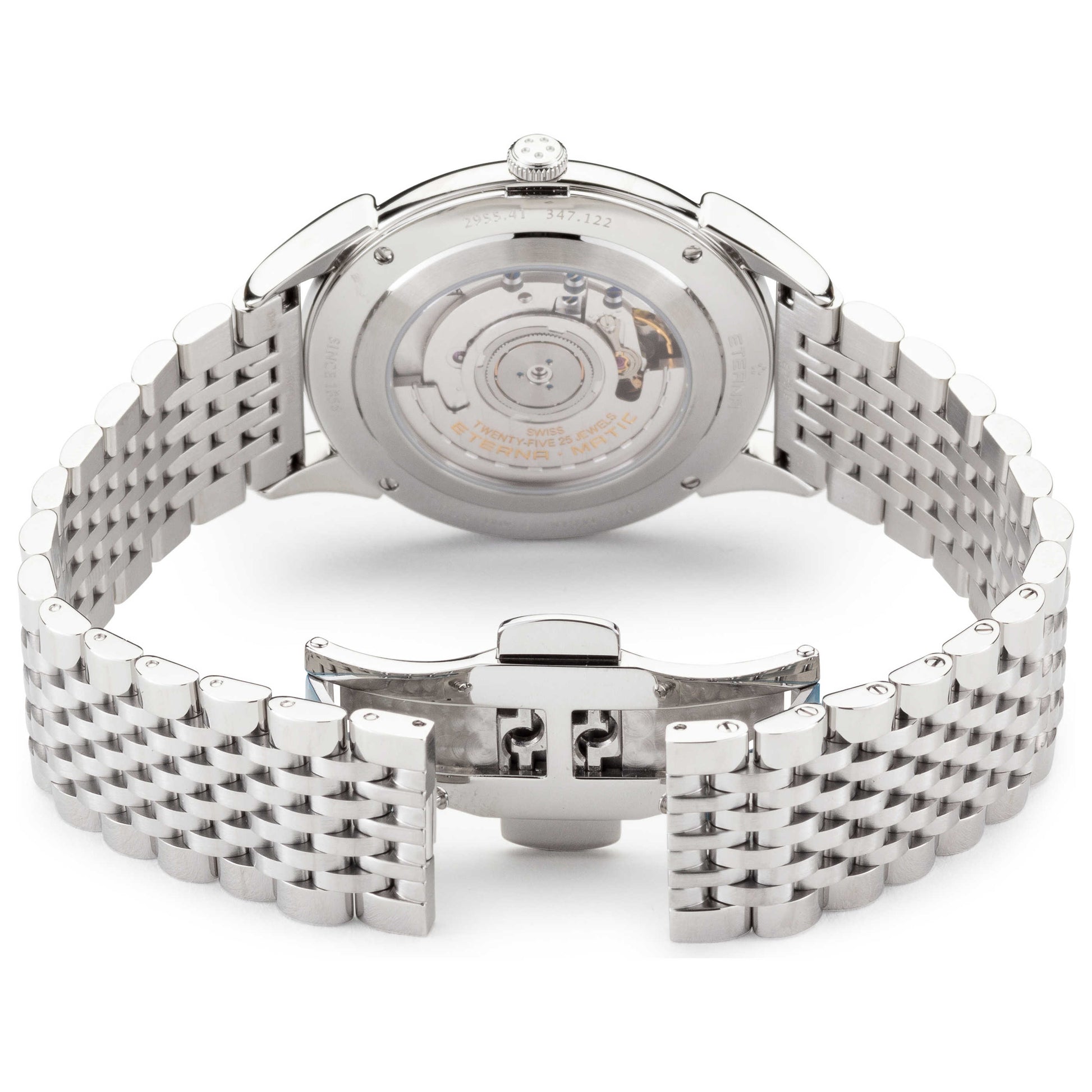 Back view of Eterna Heritage Men's Automatic Watch 2955-41-14-1741