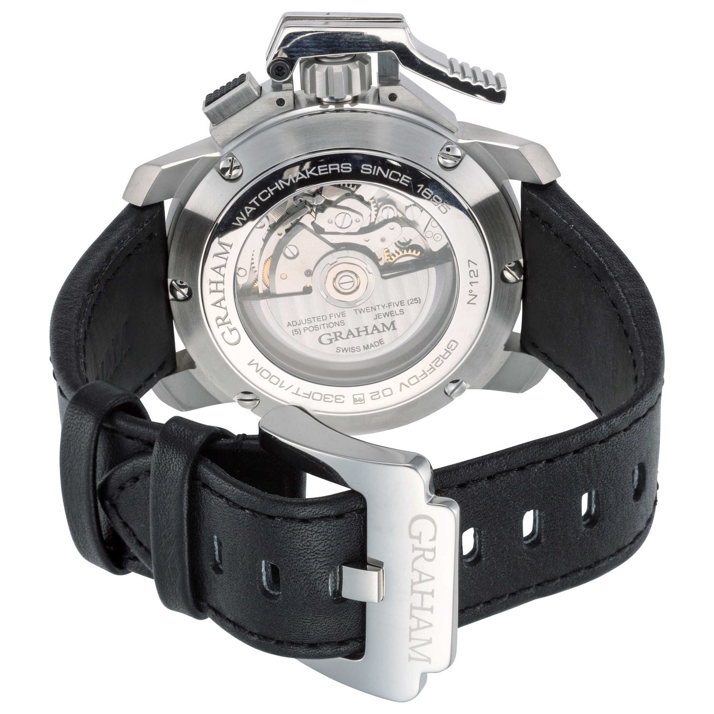 Back view of Graham Chronofighter Men's Automatic Watch 2CCAS.G03A
