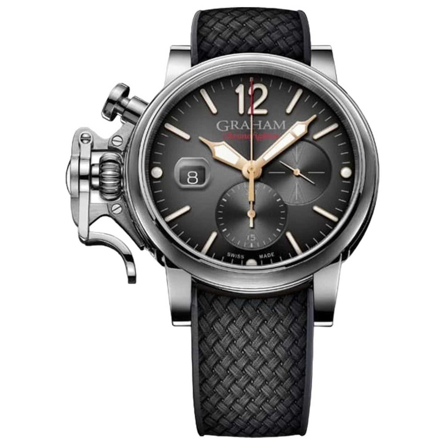 Front view of Graham Chronofighter Vintage Left Hand Men's Automatic Watch 2CVDS.B25A