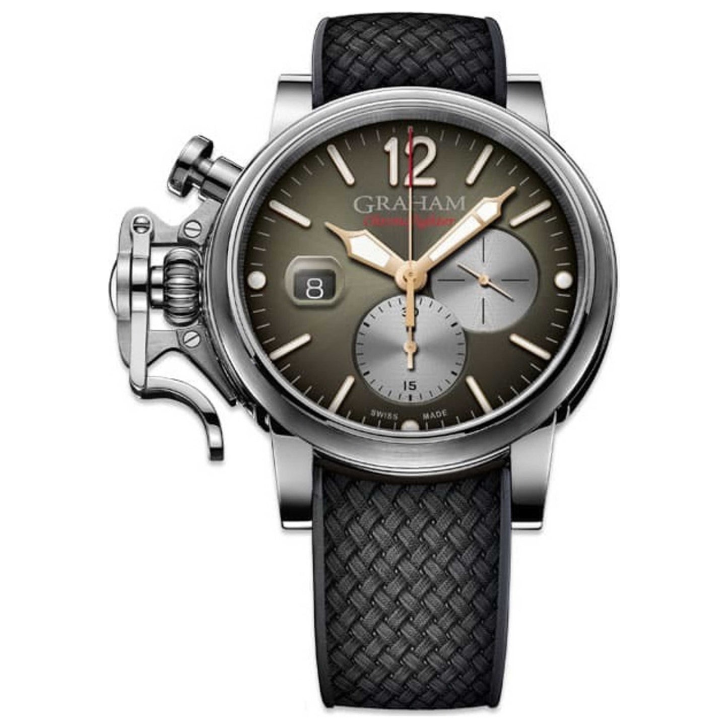 Front view of Graham Chronofighter Vintage Left Hand Men's Automatic Watch 2CVDS.C02A
