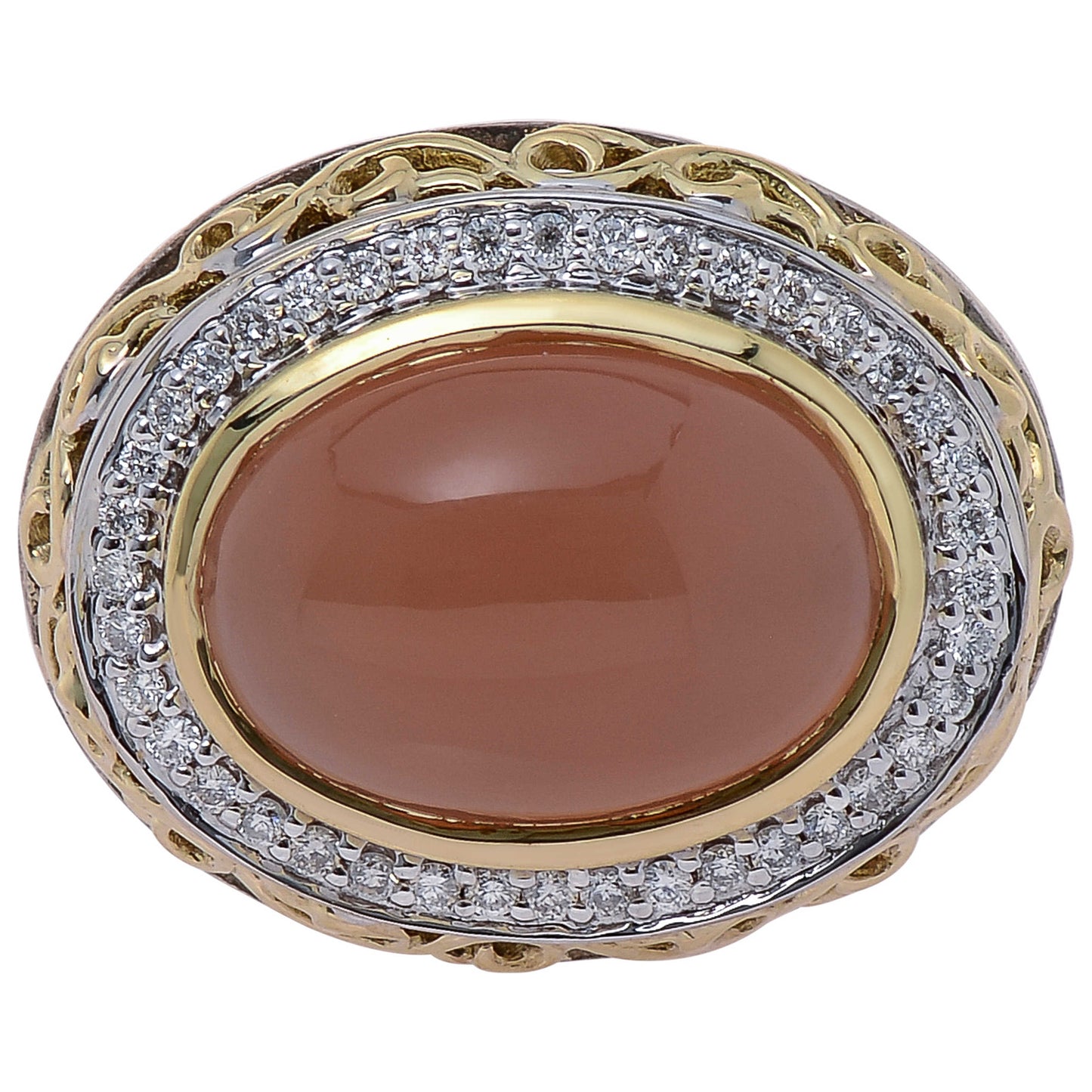 Front view of Charles Krypell Elegant Women's Ring 3-6424-SPCHMD