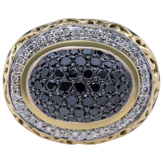 Front view of Charles Krypell Elegant Women's Ring 3-6425-SBLKP