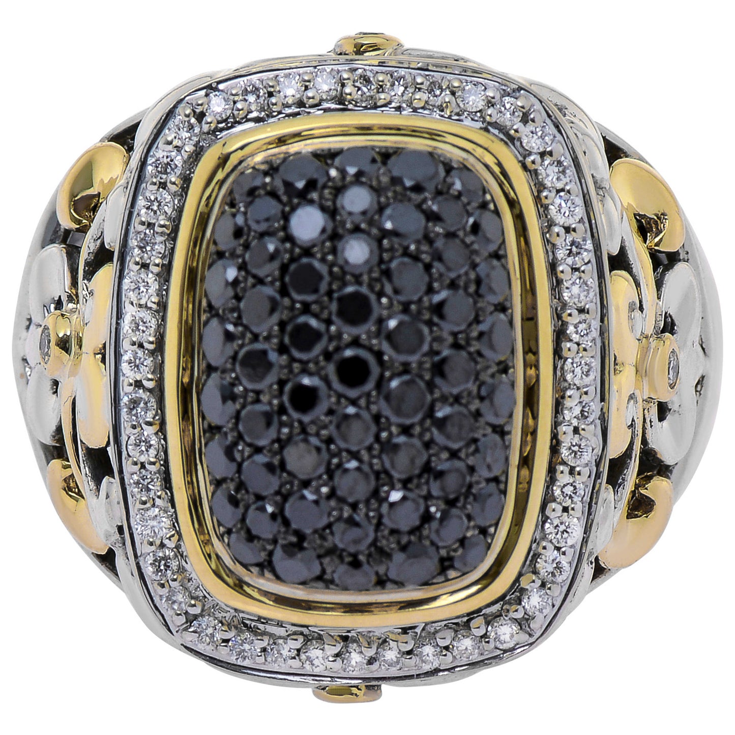 Front view of Charles Krypell Elegant Women's Ring 3-6442-SBLKP